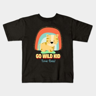 Go Wild Kid Time Flies | Cute Kids Kids T-Shirt